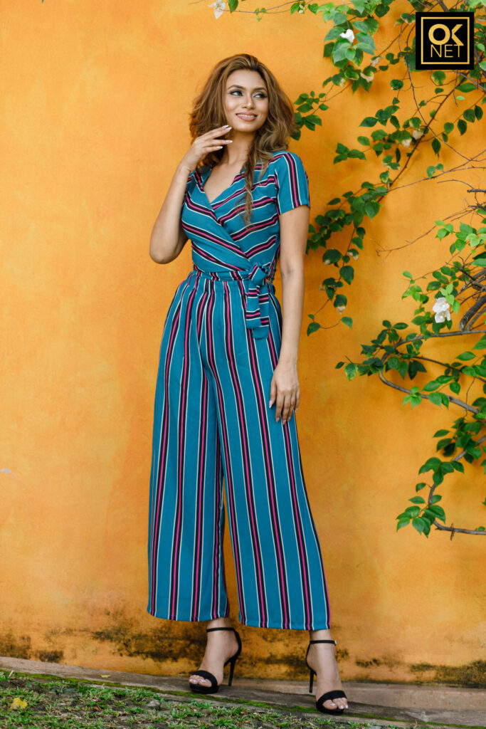 Pant and criss cross crop top OK22120
