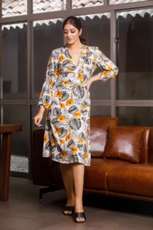 OK102382 Bust tier midi dress